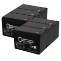 Mighty Max Battery ML15-12 12V 15AH F2 Conext 900AVR Battery - 6 Pack ML15-12MP661